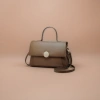 Brown genuine leather handbag, simple commuting single-shoulder bag for women, large-capacity tote bag Specification image